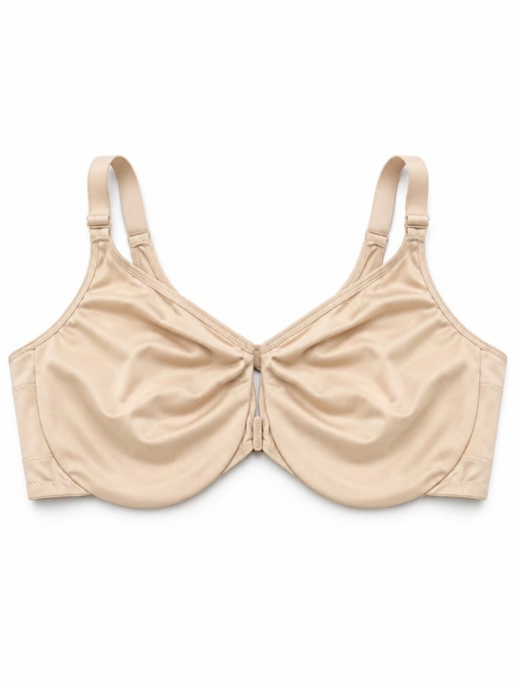 Glamorise 9265 WonderWire Bra 40DD Cafe Front Closure Posture Back NWOT